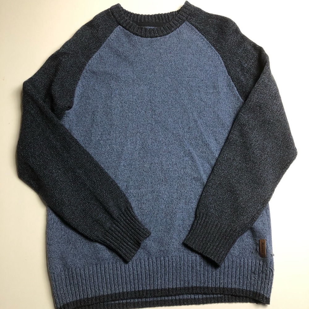 NWOT Roots Blue Knit Sweater Mens Medium